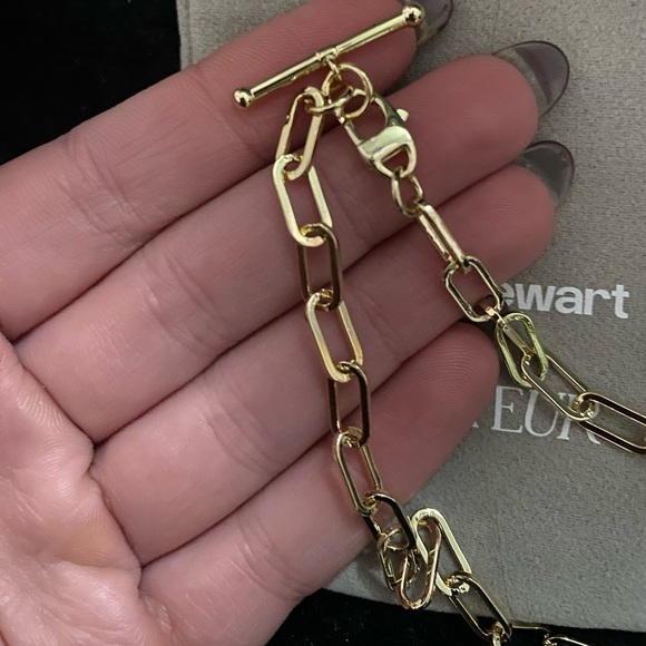 NWT Loren Stewart Double Wrap Toggle Bracelet Gold Plated MSRP $262 - Picture 5 of 6